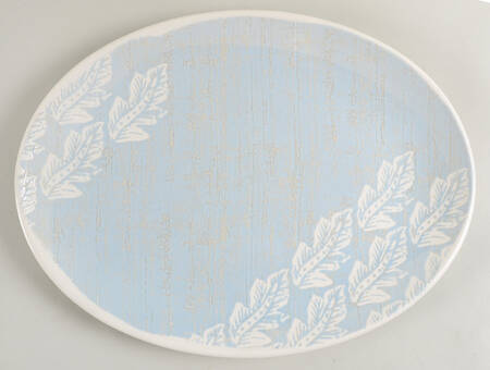 Textured Neutrals 15" Oval Serving Platter