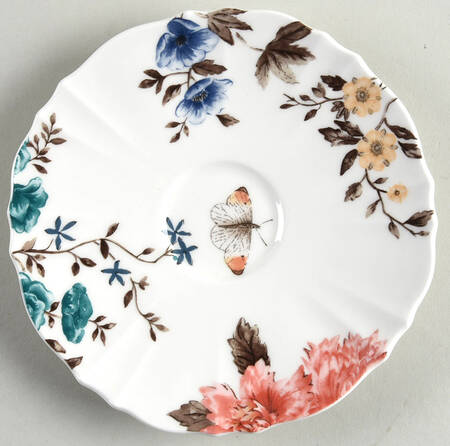 Sprig and Vine Saucer for Flat Cup