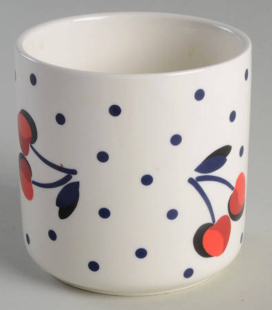 Vintage Cherry Dot Small Canister No Lid