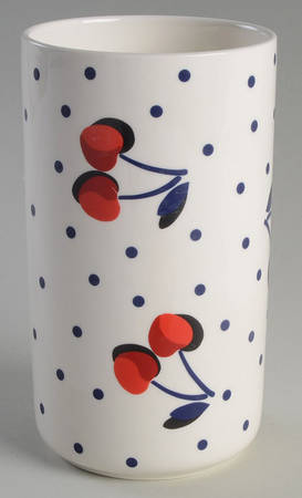 Vintage Cherry Dot Large Canister No Lid