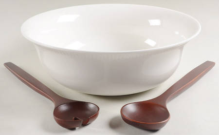 Profile 12" Salad Bowl & Wood Serving Set