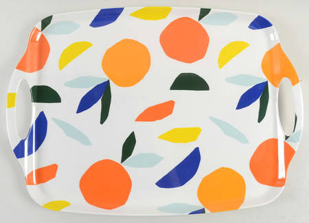 Citrus Twist 19" Rectangular Handled Tray