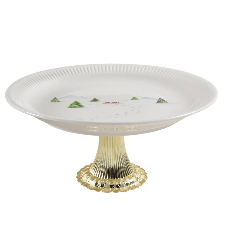 Profile Snow Day Cake Stand with 4"-5" Metal Pedestal  Hc