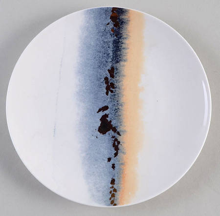 Watercolor Horizons Indigo Tidbit Plate
