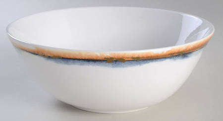 Watercolor Horizons Indigo 9" Round Serving Bowl