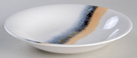 Watercolor Horizons Indigo 8" Soup/Pasta Bowl