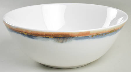 Watercolor Horizons Indigo 9" Round Serving Bowl