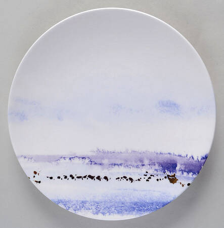 Watercolor Horizons Amethyst Luncheon Plate