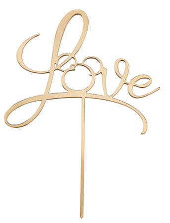 Disney Bridal Love Cake Topper