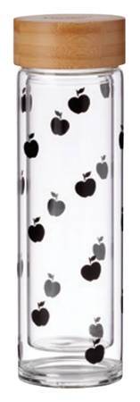 Apple Toss Glass Water Bottle & Lid