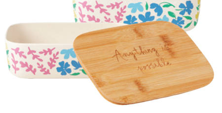 Floral Field Bamboo Bento/Lunch Box & Lid