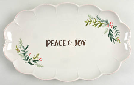 French Perle Berry 14" Oval Serving Platter