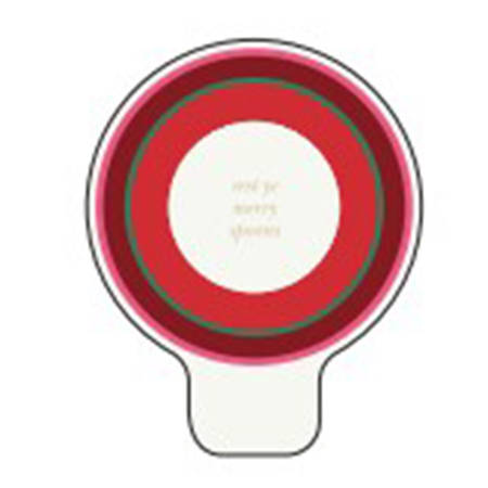 Merry & Bright-Striped Spoon Rest/Holder (Holds 1 Spoon)