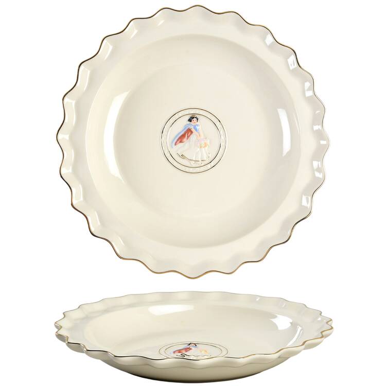 Snow White Pie Plate No Ceramic Lid