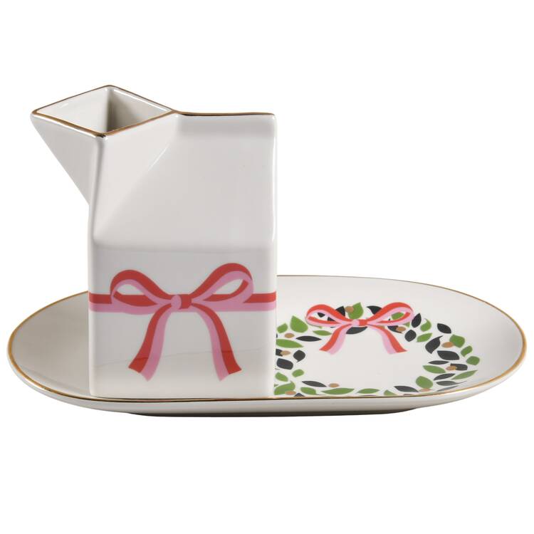 Evergreen Be Jolly Milk & Cookie Set