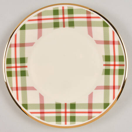 Holiday Plaid Salad Plate