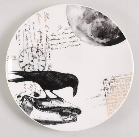 Vintage Gold Halloween Accent Salad Plate
