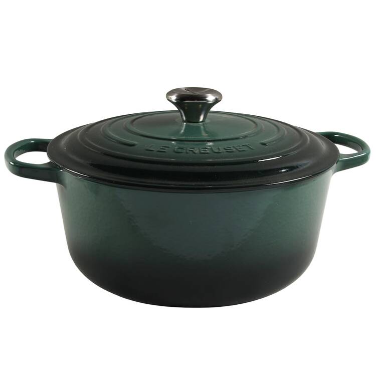 Emerald Green 7.25 Qt Cast Iron Dutch Oven & Lid