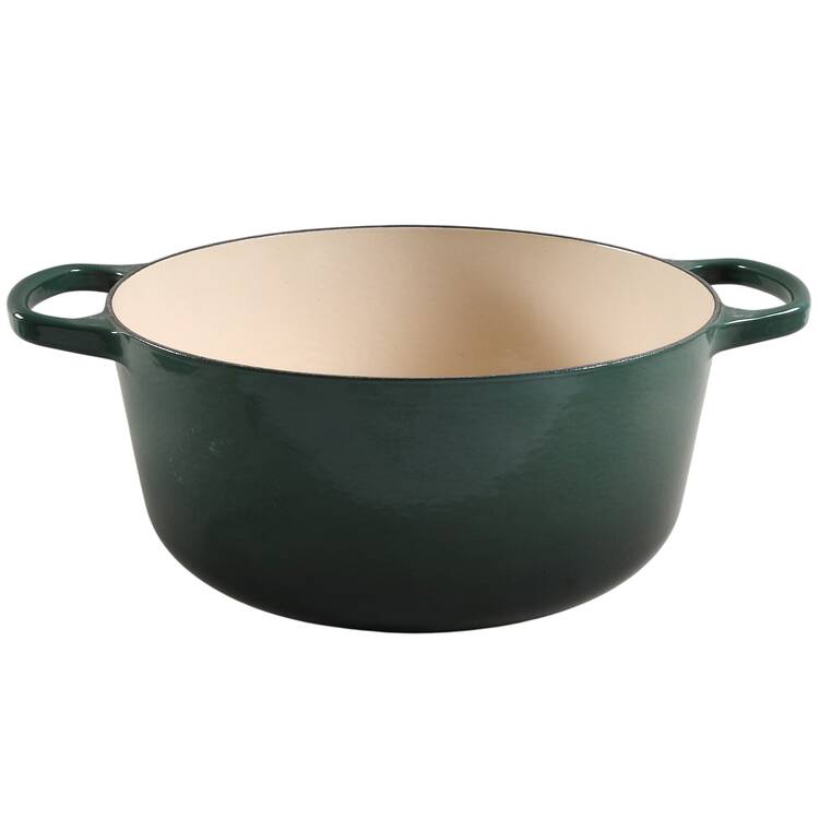 Emerald Green 5.5 Qt Cast Iron Dutch Oven No Lid