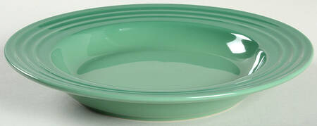 Medium Green Large Rim Soup Bowl
