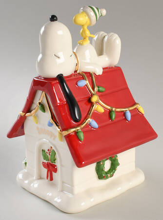 Snoopy Christmas Candy Box & Lid