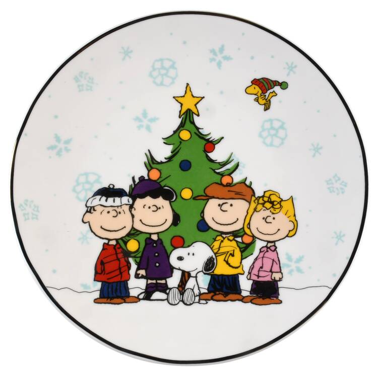 Snoopy Christmas Accent Salad Plate
