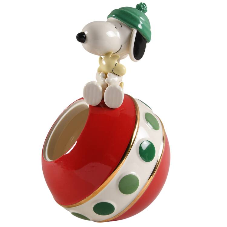Snoopy Christmas Figural Cookie Jar No Lid