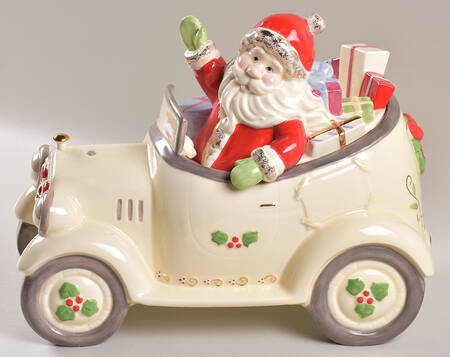 Santa's Holiday Journey Cookie Jar Set by Lenox
