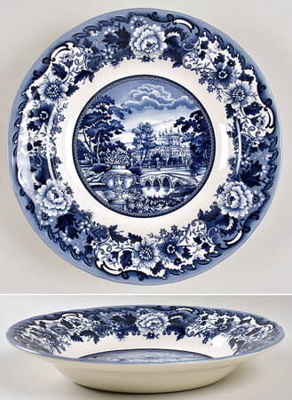 Belmont Dark Blue Large Rim Soup Bowl