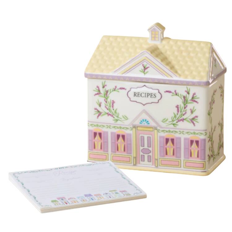 Lenox Village (2nd Edition) Recipe Box & Lid with Recipe Cards (Packaged Set)