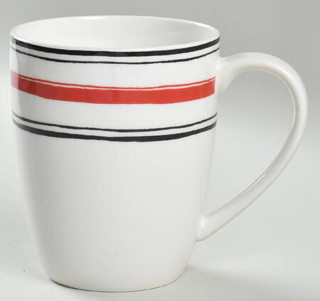 Illustrated Stripes-Red Mug