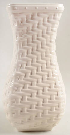 Woven Reflections Cream 12" Vase