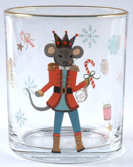 Nutcracker Ballet Glassware Double Old Fashioned