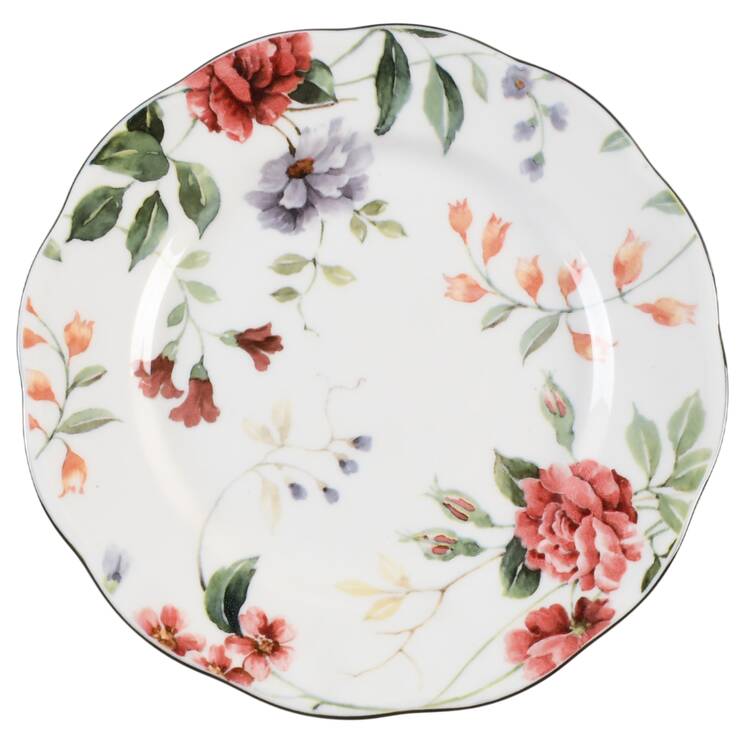 Priscilla Black Trim Salad Plate