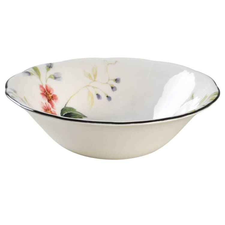 Priscilla Black Trim Soup/Cereal Bowl