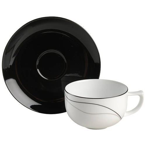 Threads Flat Cup & Saucer Set