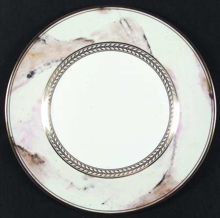 Alabaster & Gold Dinner Plate