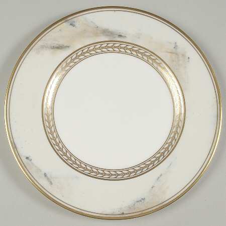 Alabaster & Gold Salad Plate