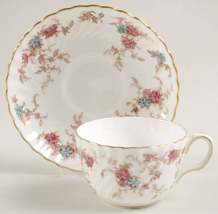 Ancestral (GLOBE BACKSTAMP) Flat Cup & Saucer Set