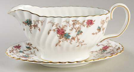 Ancestral (GLOBE BACKSTAMP) Gravy Boat & Underplate