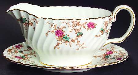 Ancestral (GLOBE BACKSTAMP) Gravy Boat & Underplate