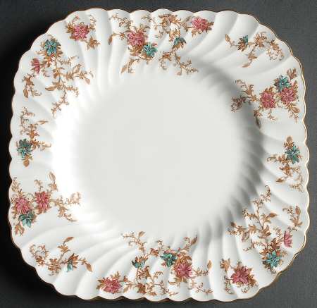 Ancestral (GLOBE BACKSTAMP) Square Luncheon Plate