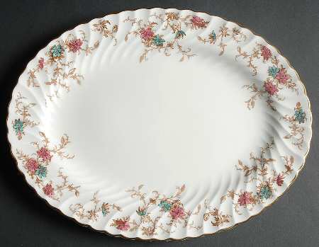 Ancestral (GLOBE BACKSTAMP) 12" Oval Serving Platter