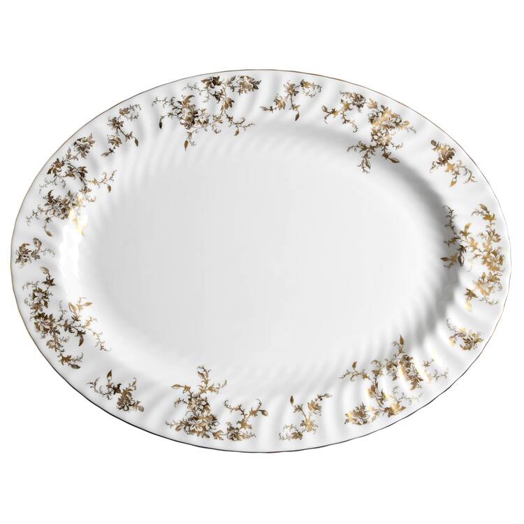 Ancestral Gold 16" Oval Serving Platter