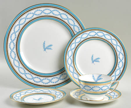 Antoinette Aqua 5 Piece Place Setting