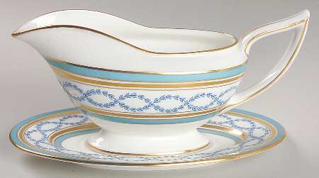 Antoinette Aqua Gravy Boat & Underplate
