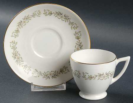 April Footed Demitasse Cup & Saucer Set
