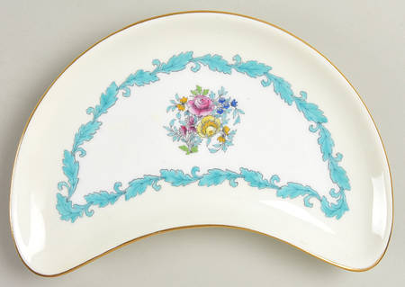Ardmore Ivory and Turquoise Crescent Salad Plate