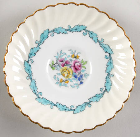 Ardmore Ivory and Turquoise Saucer