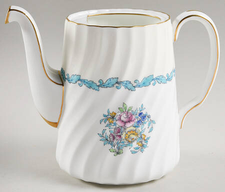 Ardmore Ivory and Turquoise Coffee Pot No Lid